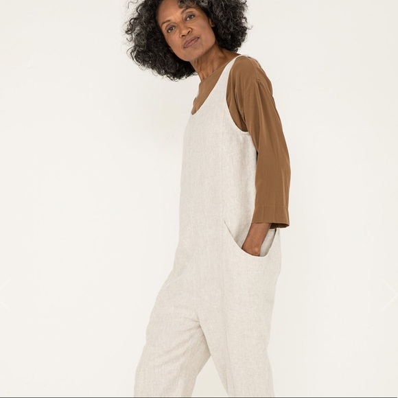Elizabeth Suzann Pants - Elizabeth Suzann Clyde Jumpsuit Flax Linen XSR